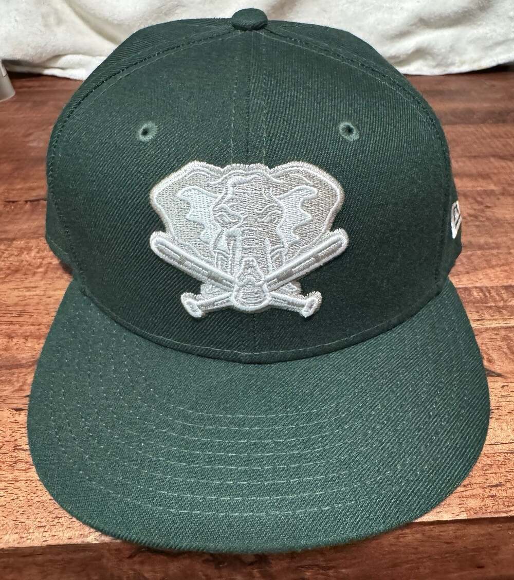 Oakland Athletics Stomper Elephant Logo New Era Fitted Hat 7 1/8 Cooperstown